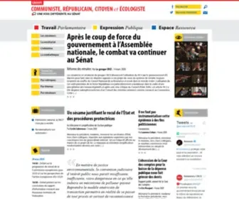 Senateurscrce.fr(Groupe Communiste) Screenshot