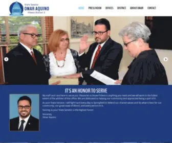 Senatoraquino.com(State Senator Omar Aquino) Screenshot