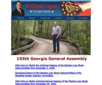 Senatorligon.com(Senator William Ligon) Screenshot