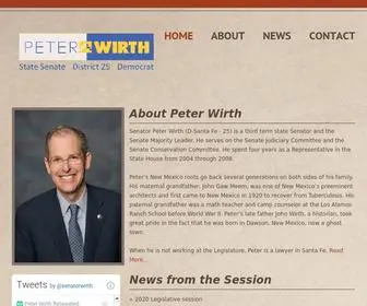 Senatorpeterwirth.com(Senator Peter Wirth) Screenshot