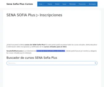 Senavirtualcursos.com.co(SENA Sofia Plus) Screenshot