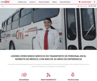 Sendaciti.com(El servicio de transporte de personal más completo y profesional) Screenshot