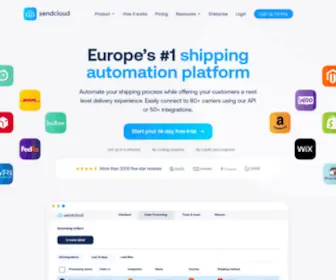 Sendcloud.com(Europe's Number 1 Shipping Platform for E) Screenshot