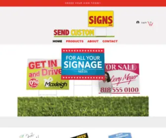 Sendcustomsigns.com(HOME) Screenshot