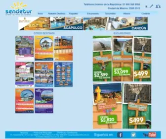 Sendetur.com.mx(AGENCIA DE VIAJES SENDETUR) Screenshot