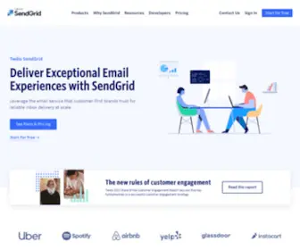 Sendgrid.com(Email Delivery) Screenshot