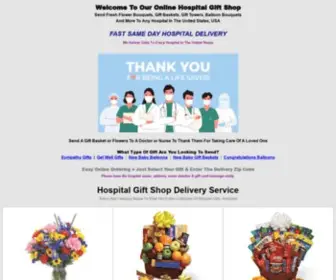 Sendhospitalgifts.com(Send Online Flowers Gift Baskets Balloons Gifts To Any Hospital Nationwide) Screenshot