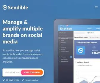 Sendible.com(Social Media Management Tool for Agencies & Brands) Screenshot