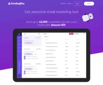 Sendingbee.com(Awesome email marketing) Screenshot