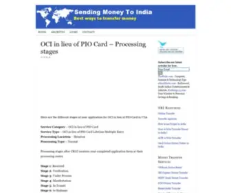 Sendingmoneytoindia.com(Sending Money To India) Screenshot