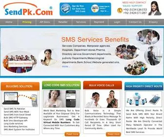 Sendpk.com(Bulk SMS Company) Screenshot