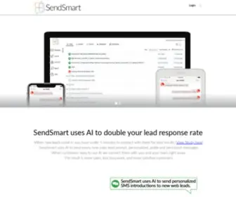 Sendsmart.com(AI for lead conversion) Screenshot