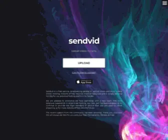 Sendvid.com(Upload and Share Videos) Screenshot