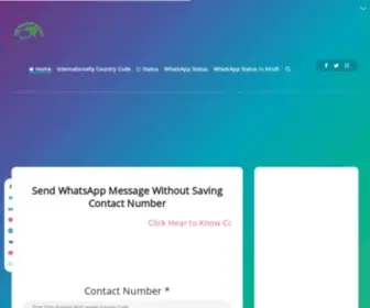 Sendwhatsappmessage.com(Looking for Send WhatsApp Messages without saving Phone Number or Contact Numbers. So) Screenshot