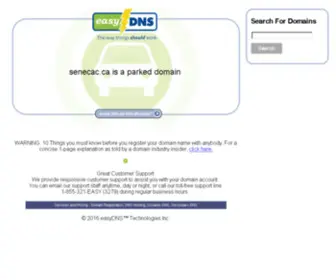 Senecac.ca(EasyDNS Parked Page for) Screenshot