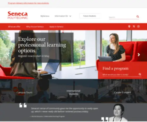 Senecacollege.ca(Seneca Polytechnic) Screenshot