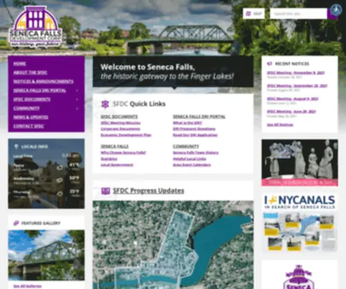 SenecafallsdevCorp.org(Our History) Screenshot