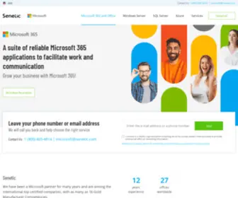 Senetic.com(Microsoft 365 and Office) Screenshot