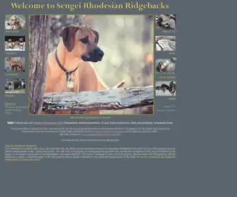 Sengei.com(Sengei Rhodesian Ridgebacks) Screenshot