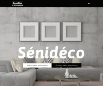 Senideco.fr(Créateur de Tendances et Fabricant de Peintures et Enduits Décoratifs) Screenshot