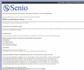 Senio.de(Domain im Kundenauftrag registriert) Screenshot
