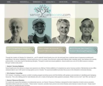 Seniorcareaccess.com(Access and Compare Retirement Living Options. Senior Care Access) Screenshot