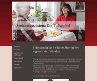 Seniorenassistenz-Fusswinkel.de(SeniorenAssistenz Uta Fußwinkel) Screenshot