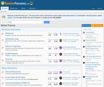 Seniorforums.com(Senior Forums) Screenshot