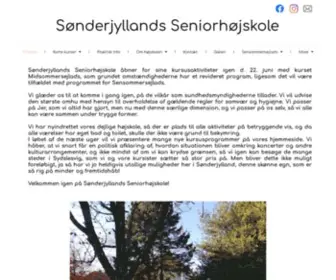 Seniorhojskole.dk(Sønderjyllands Seniorhøjskole har mange forskellige korte kurser med kunst) Screenshot