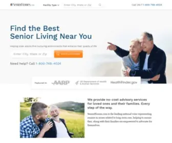 Seniorhomes.com(Senior Homes and Senior Care) Screenshot
