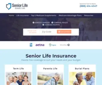 Seniorlifeinsuranceplans.com(Compare Top Senior Life Insurance Plans Online) Screenshot