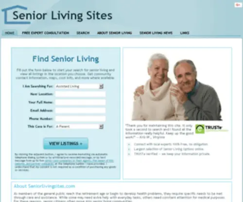 Seniorlivingsites.com(Find Senior Living Options) Screenshot
