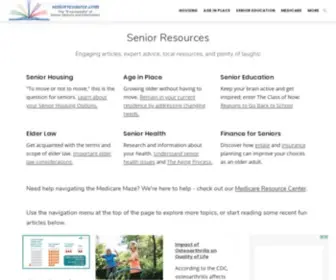 Seniorresource.com(Retirement Communities and Planning) Screenshot