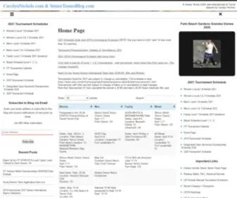 Seniortennisblog.com(A Senior Tennis (USA and International) & Travel website by Carolyn Nichols) Screenshot
