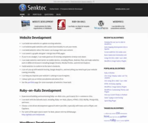 Senktec.com(Website Development) Screenshot