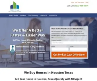 Sennahousebuyers.com(Sell My House Fast Houston) Screenshot