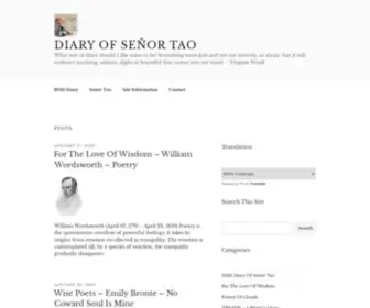 Senortao.com(Diary Of Señor Tao) Screenshot