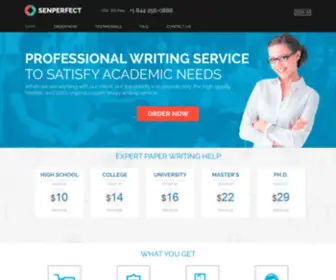 Senperfect.com(Custom Writing Service) Screenshot