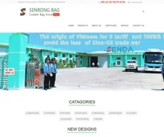 Senrongbags.com(Senrong Bag Factory in Vietnam) Screenshot