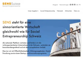 Sens-Suisse.ch(Social Entrepreneurship Schweiz) Screenshot