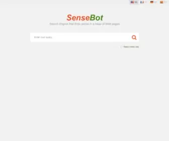 Sensebot.com(Sensebot Search) Screenshot