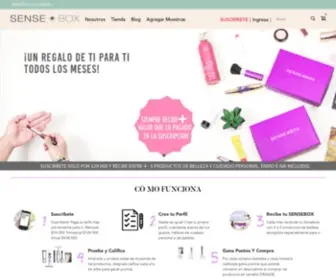 Sensebox.com.co(Sensebox ofrece la posibilidad de probar productos mes a mes) Screenshot