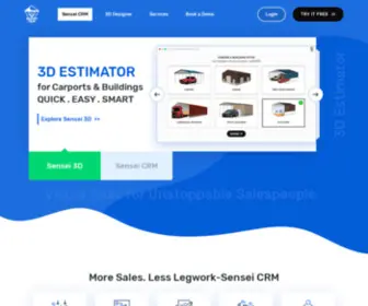Senseicrm.com(CRM (Customer Relationship Manager) Software for Carport Sales and Metal Building Manufacturers) Screenshot