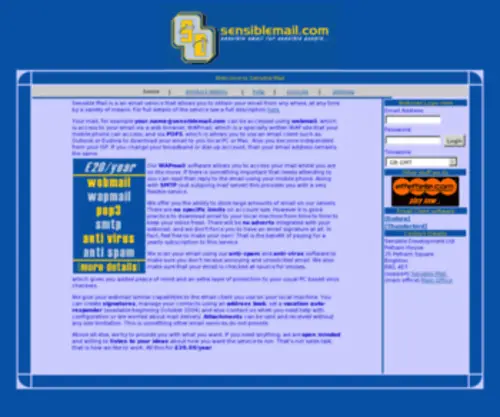 Sensiblemail.com(Roundcube Webmail) Screenshot