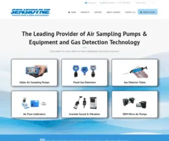 Sensidyne.com(Sensidyne Air Sampling Pumps) Screenshot