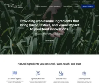 Sensientnaturalingredients.com(Sensient Natural Ingredients) Screenshot