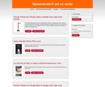 Sensinterdit.fr(Sens Interdit) Screenshot