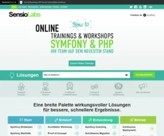 Sensiolabs.de(Symfony) Screenshot