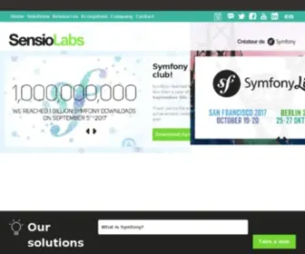 Sensiolabs.org(Créateur de Symfony) Screenshot