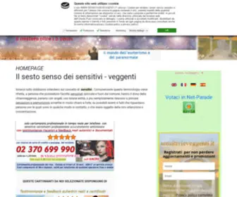 Sensitivieveggenti.it(Notizie e documenti su sensitivi veggenti cartomanti e chiaroveggenti) Screenshot